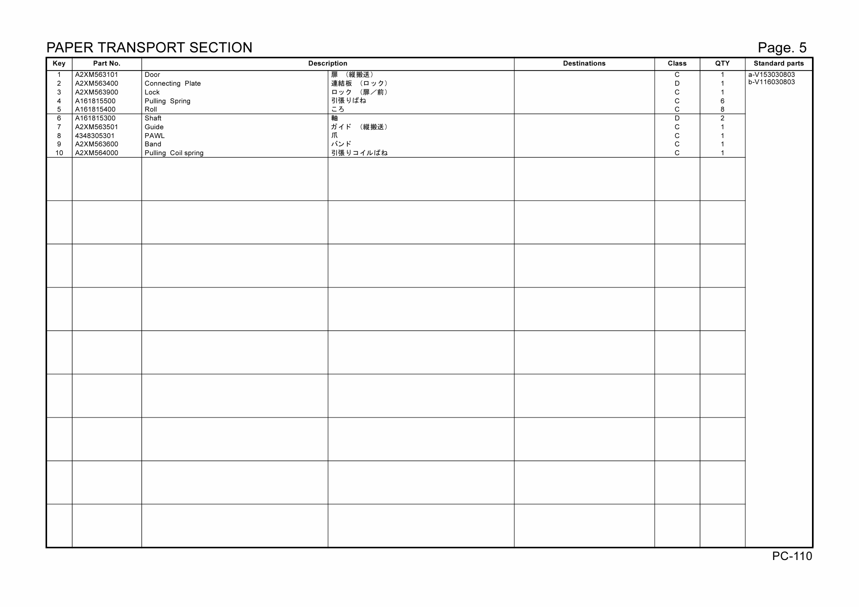 Konica-Minolta Options PC-110 A2XM001 Parts Manual-6